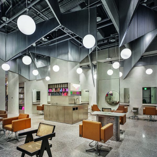 foto del Kerastrase Flux Salon di Taipei con terrazzo veneziano made in Italy Agglotech