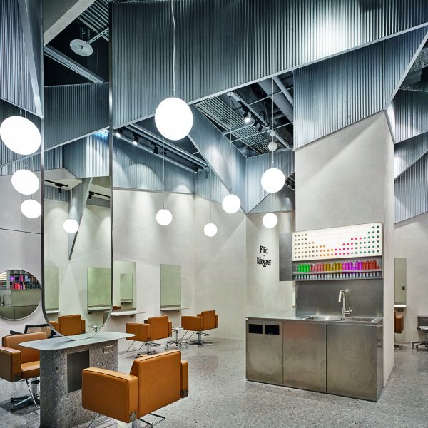 foto del Kerastrase Flux Salon di Taipei con terrazzo veneziano made in Italy Agglotech