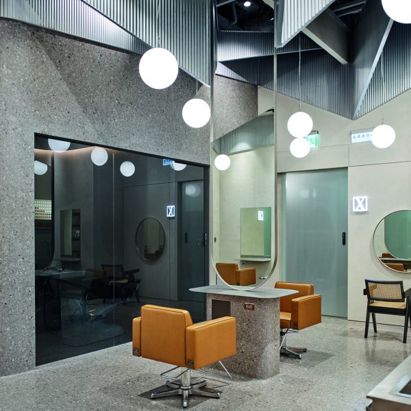 foto del Kerastrase Flux Salon di Taipei con terrazzo veneziano made in Italy Agglotech