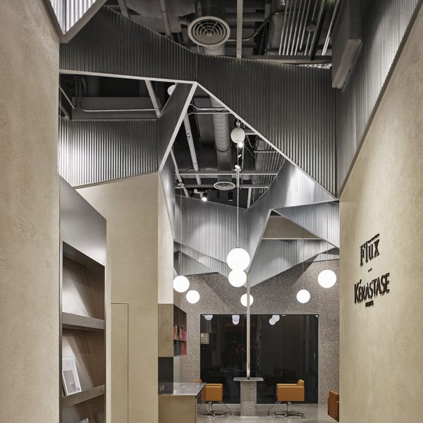 foto del Kerastrase Flux Salon di Taipei con terrazzo veneziano made in Italy Agglotech